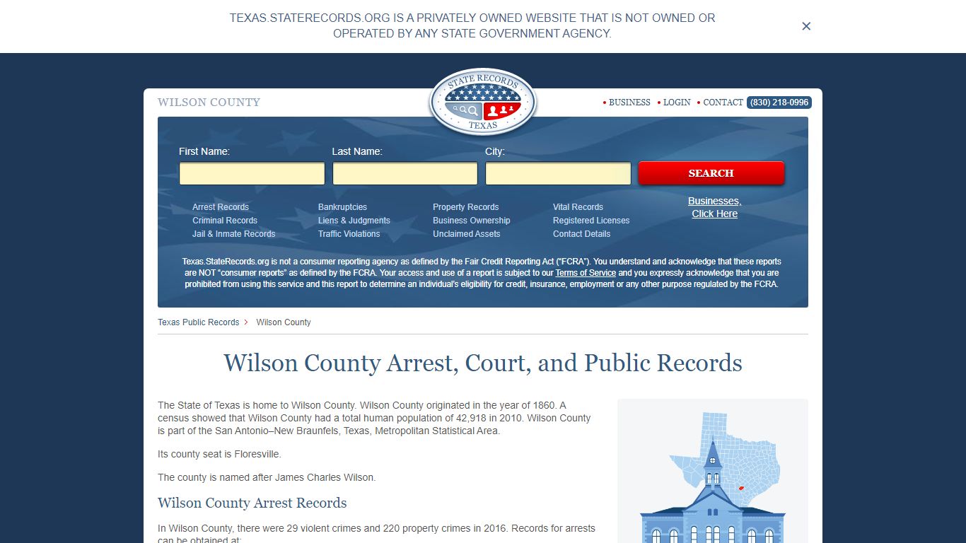 Wilson County Arrest, Court, and Public Records